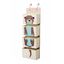 Otter Beige and Brown Fabric Over-the-Door Hanging Organizer