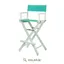 Elevate 45.5" Black and Teal Solid Wood Director's Chair