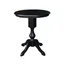 Small Black Round Wood Counter Height Dining Table