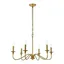 Satin Gold 30'' 6-Light Iron Candle Chandelier