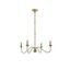 Satin Gold 30'' 6-Light Iron Candle Chandelier