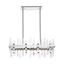 Serena 30" Chrome and Crystal Modern Rectangular Chandelier