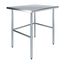 36" Stainless Steel Utility Work Table with Open Base