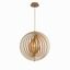 Abruzzo 19" Natural Wood Globe Pendant Light