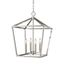 Sleek Satin Nickel 4-Light Island Pendant for Elegant Spaces