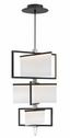 Folio Black Sandblasted Acrylic 8-Light LED Chandelier