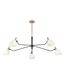 Sinclair Heritage Brass 5-Light LED Chandelier with Faux Alabaster Shades