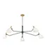 Sinclair Heritage Brass 5-Light LED Chandelier with Faux Alabaster Shades