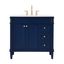 Blue 36" Single Bathroom Vanity with Marble Top