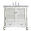 Rhodes 36" Coastal White Single Bathroom Vanity with Marble Top