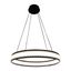 Forster Contemporary Black LED Ring Chandelier with White Diffused Light