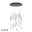 Cumberland Opal Glass 12-Light LED Chandelier in Black