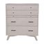 Gray Solid Wood Vertical Chest with Felt Lined Drawers