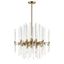 Heritage Brass and Clear Glass 8-Light Mini Chandelier