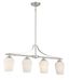 Shyloh Brushed Nickel 4-Light Island Pendant with Etched Opal Glass