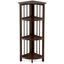 Truffle Brown Solid Wood Effortless Folding Corner Bookcase