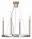 Brushed Nickel 23" Tall Candle Chandelier