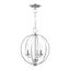 Elegant Arabella Mini Chandelier with Polished Chrome and Crystal Accents