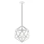 White Geometric Metal Mini Pendant Light