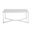 Elegant 42" Faux Marble and Chrome Rectangular Coffee Table