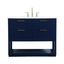 Blue Solid Wood and MDF Single Bathroom Vanity with Gold Hardware