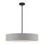 Elmhurst Black Nickel Glass LED Drum Pendant Light