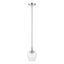 Transitional Brushed Nickel 1-Light Pendant with Clear Glass Shade