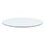 48" Clear Round Glass Table Top with Beveled Edge