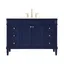 48-Inch Blue and White Marble Single Bathroom Vanity