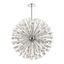 Elegant 34-Light Crystal Starburst Pendant in Chrome