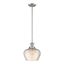 Elegant Brushed Nickel Mini-Pendant Light with Glass Shade