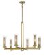 Emmerham Soft Brass 6-Light Chandelier with Clear Glass Shades