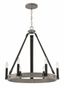 Rawson Ridge 6-Light Aged Silverwood & Coal Nickel Chandelier