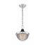 Faro Retro Industrial Bowl Pendant in Polished Nickel with Black Accents