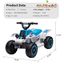 Blue and White 6V Kids Ride-On Electric ATV with LED Headlights