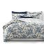 Bouclair Blue and Ivory Cotton Full Duvet Cover Set