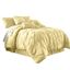 King Yellow Microfiber Pinch Pleat Comforter Set