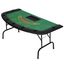 72'' Green Felt Foldable Blackjack Poker Table with Cup Holders