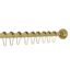 Brushed Brass Adjustable Tension Shower Curtain Rod with Rings