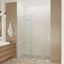 76" Brushed Nickel Semi-Frameless Shower Door with Tsunami Guard