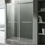 76" Frameless Clear Glass Sliding Shower Door in Brushed Nickel