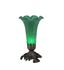 Emerald Green Stained Glass Lily Accent Lamp