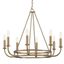 Bailey 8-Light Aged Brass and Crystal Chandelier