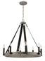 Rawson Ridge Aged Silverwood 8-Light Nickel Chandelier