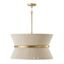 Cecilia 8-Light Bleached Natural Rope and Brass Pendant