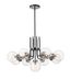 Majestic Matte Black and Brushed Nickel 9-Light Chandelier