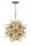 Vida Burnished Gold 13-Light Sputnik Chandelier with Crystal Accents