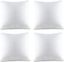 White Hypoallergenic Down Alternative 18" Throw Pillow Inserts, Set of 4