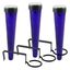 Dark Blue Hand-Blown Glass Solar LED Garden Stakes Set