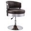 Brancaster Distressed Chocolate Leather Swivel Chair with Chrome Base